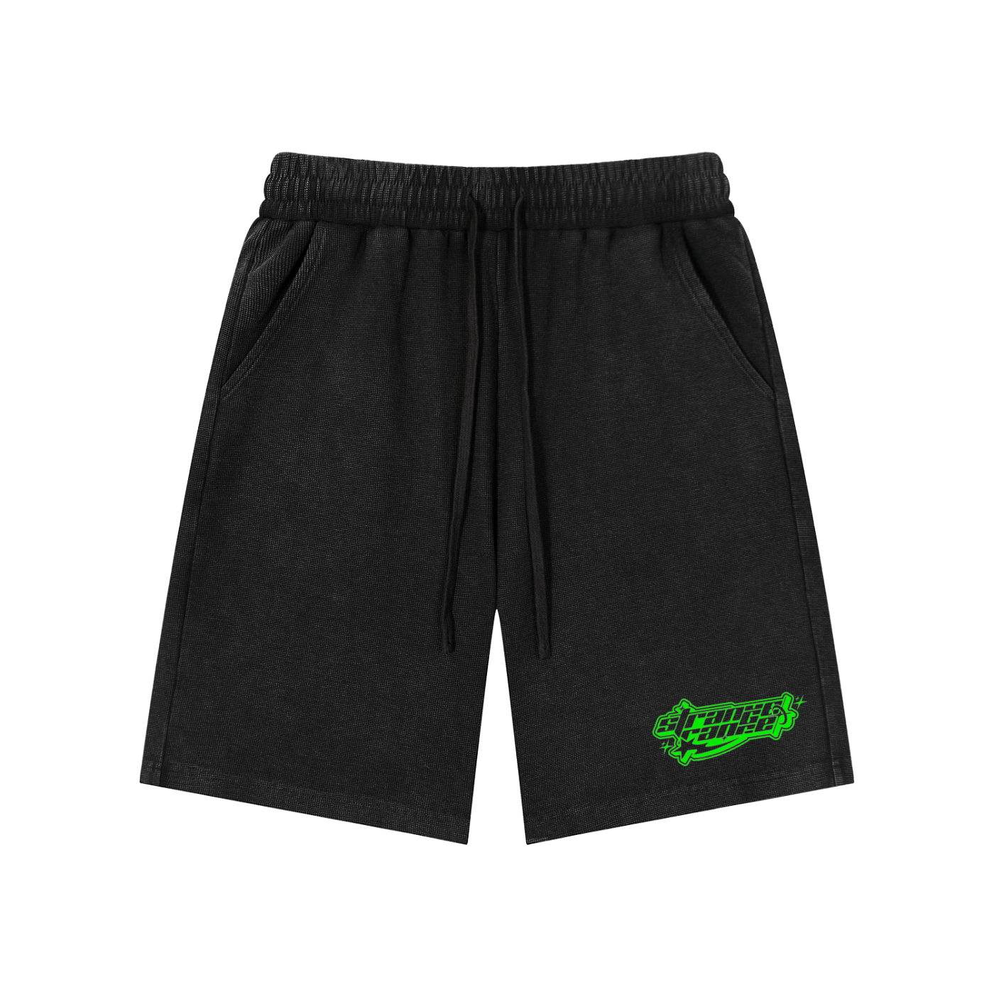 Mineral Wash Waffle Knit Shorts