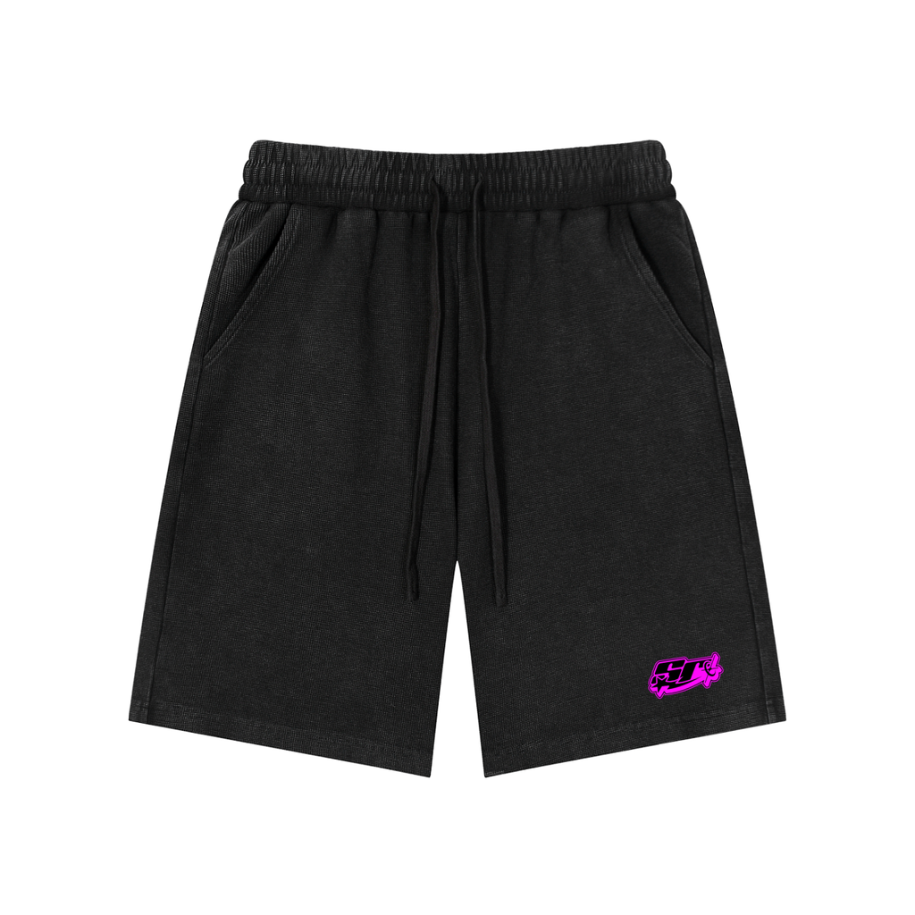 Mineral Wash Waffle Knit Shorts