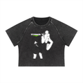 Women's Mineral Wash Raglan Crop T-Shirt