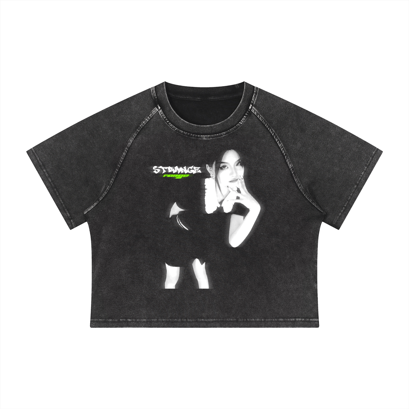 Women's Mineral Wash Raglan Crop T-Shirt