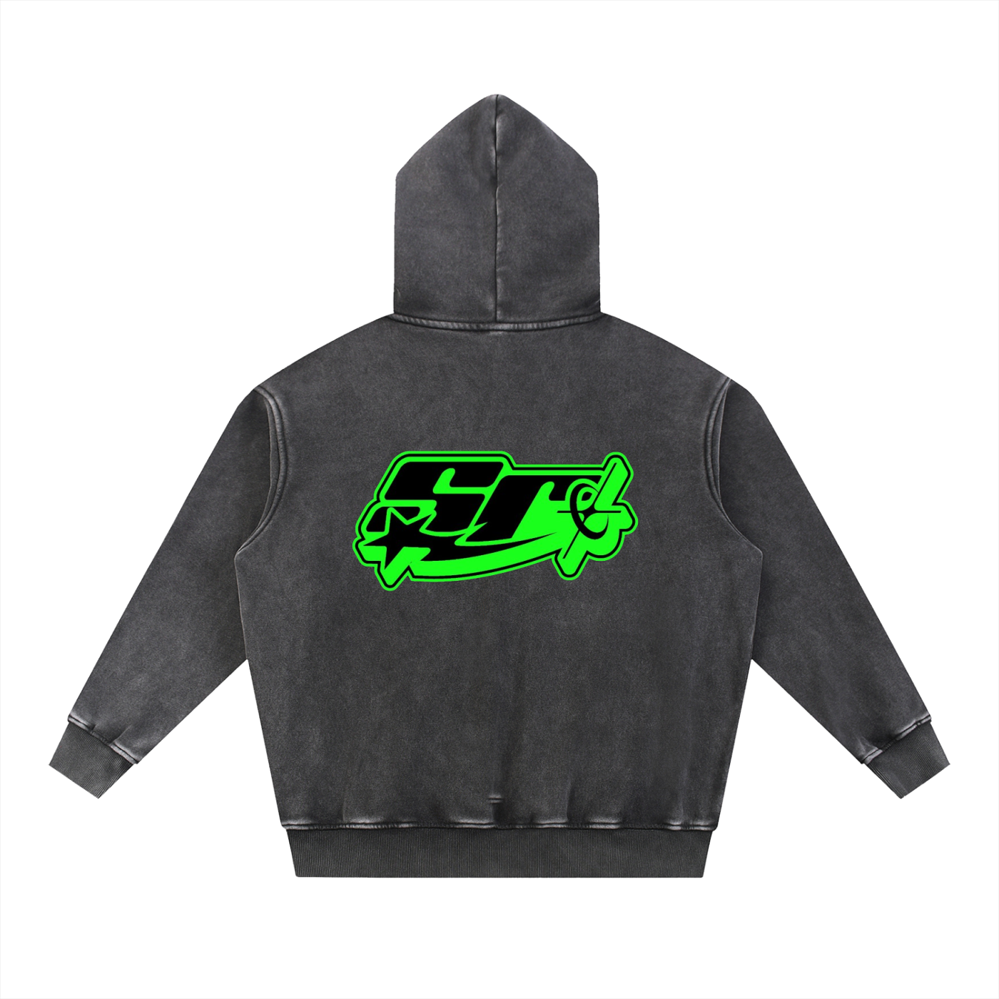 Snow Wash Fleece Oversize Hoodie