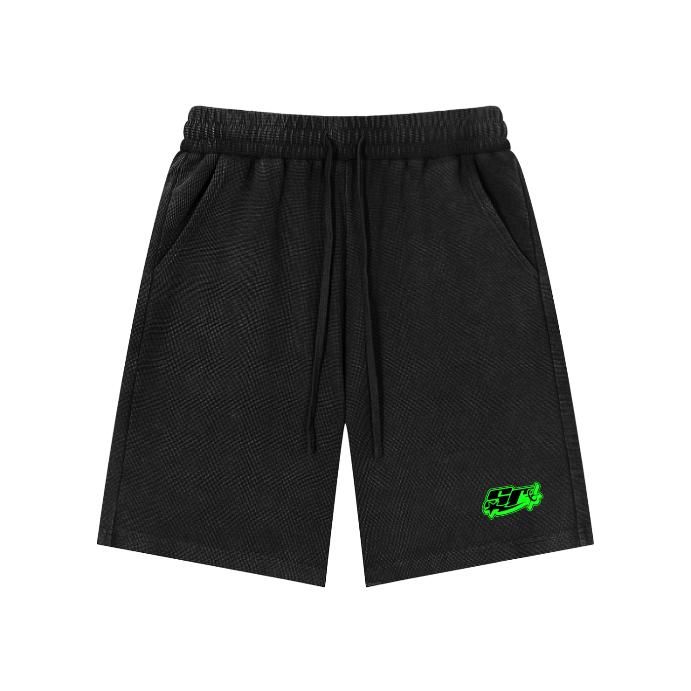 Mineral Wash Waffle Knit Shorts