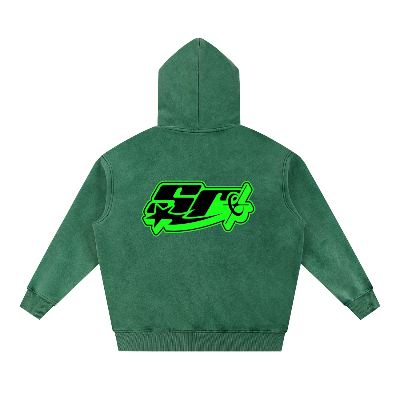 Snow Wash Fleece Oversize Hoodie