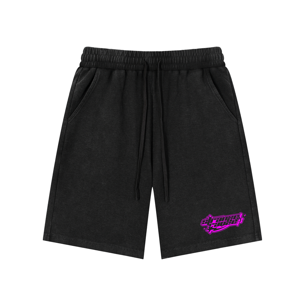 Mineral Wash Waffle Knit Shorts
